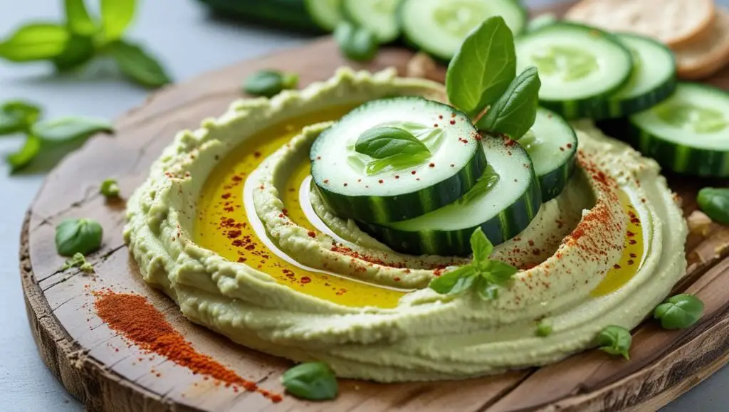 Chill Vibes Only_ No-Cook Cucumber Hummus Appetizer Recipe for Hot Days