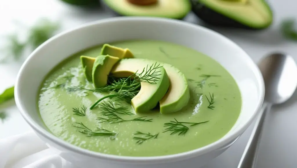 Chilled Cucumber Avocado Soup – Creamy, Refreshing & Ready in 10 Minutes (1)