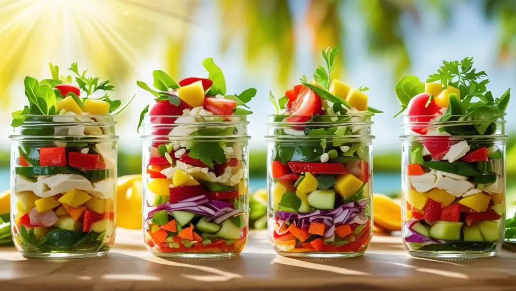 Colorful Mason Jar Salads for Easy, On-the-Go Summer Lunches