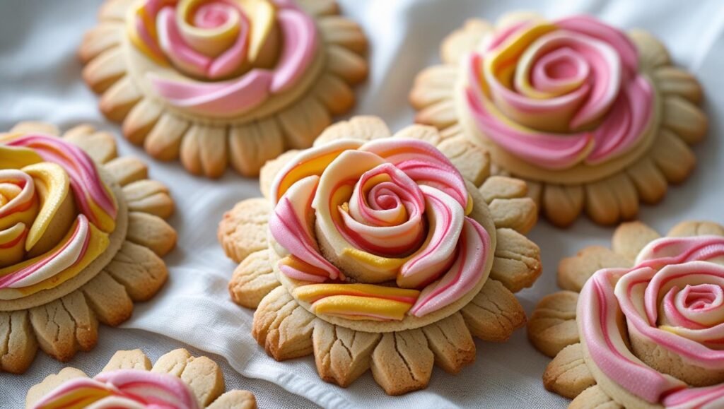 Crispy Rose Cookies with a Sweet Summer Bloom Twist