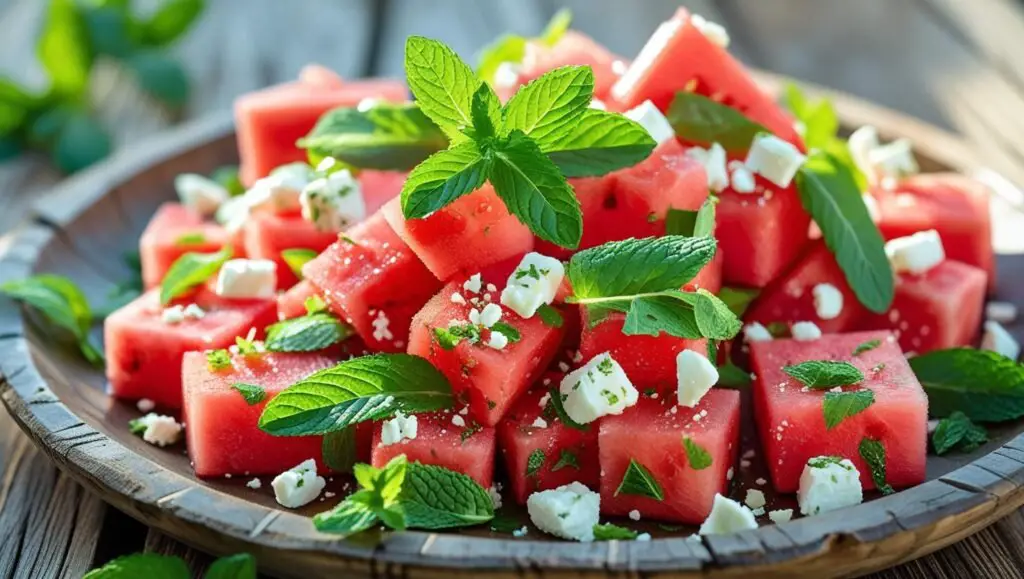 Watermelon Feta Mint Salad – The Coolest Dish for Hot Summer Days